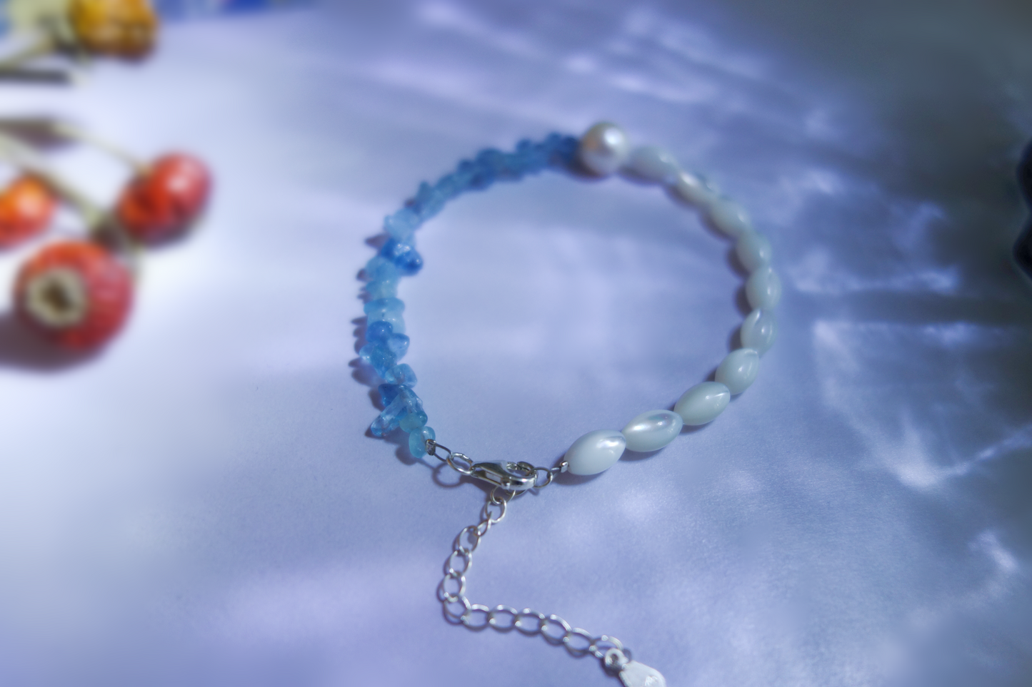 Freshwater Pearls Aquamarine Bracelet