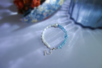 Freshwater Pearls Aquamarine Bracelet