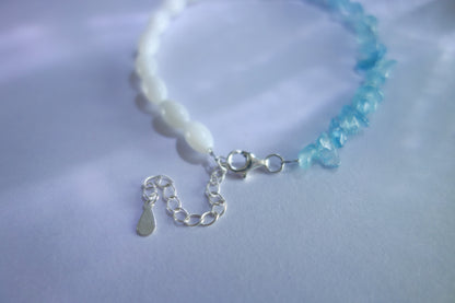 Freshwater Pearls Aquamarine Bracelet