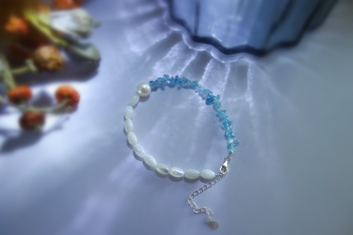 Freshwater Pearls Aquamarine Bracelet